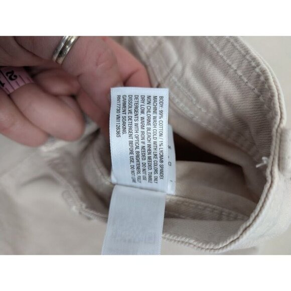 Universal Thread women's size 8 cream ivory sailor wide leg denim pants I2 - Picture 7 of 9